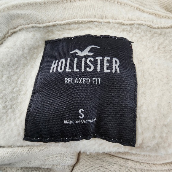 Hollister Hoodie S Beige Nature‎ Graphic Snake Bee Forest Mushroom Sweatshirt - Picture 8 of 9